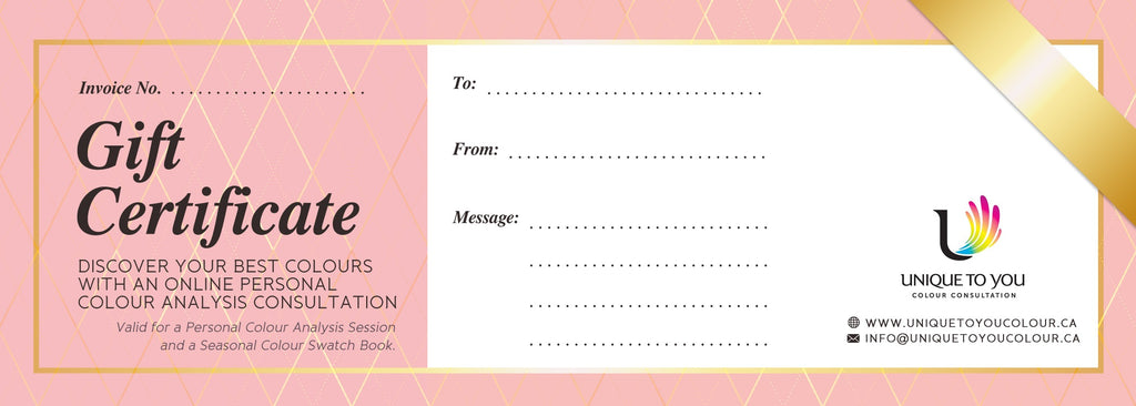 Online Colour Consultation Gift Certificate (includes Swatch Book)