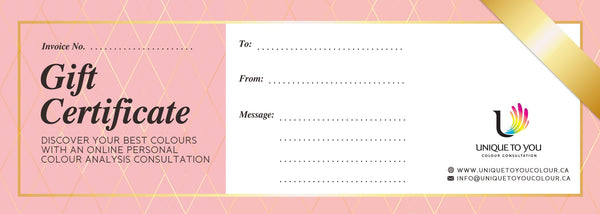 Online Colour Consultation Gift Certificate